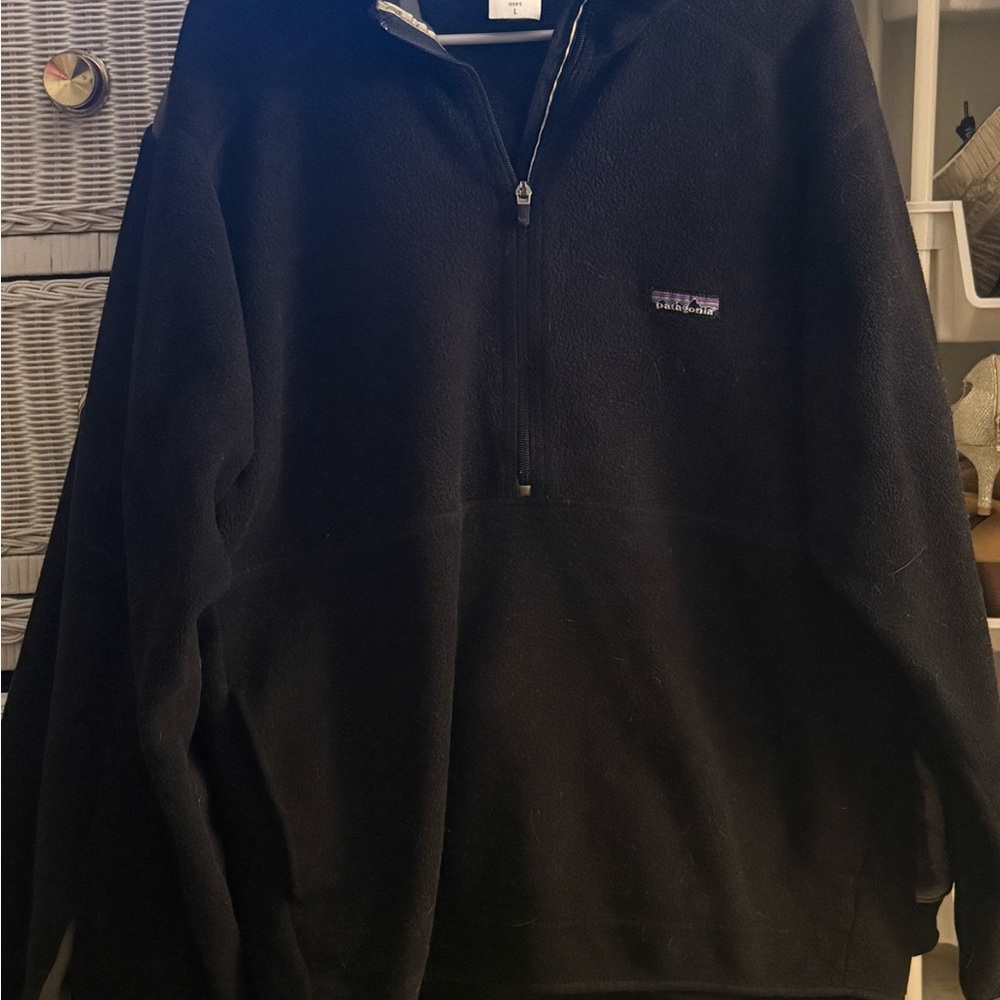 Patagonia Men's Black Zip-Up Sweater